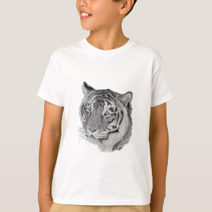 T-shirt photo de la faune africaine du gros chat tigre