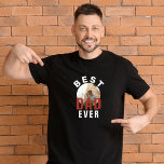 T-shirt Photo de la Fête des Pères du Meilleur Père Modern<br><div class="desc">Photo de la Fête des Pères du Meilleur Père Moderne T-shirt. Le texte est en typographie tendance et la photo est dans un cadre rond. Customisez le texte et ajoutez votre photo. Un cadeau sucré pour un père le jour du Père ou l'anniversaire.</div>