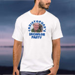 T-shirt Photo de la fête du célibataire<br><div class="desc">Pour célébrer un Bachelor Party. Conçu pour quelqu'un qui a un "Bachelor Party"! T-shirt homme avec votre photo,  le choix du nom et le libellé de la fête. T-shirt Bachelor Party. Ajoutez le nom de la personne dont il s'agit,  ainsi que leur photo. T-shirt Bachelor Party.</div>