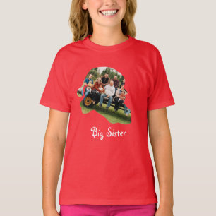 T-shirt Photo de la forme de chapeau de Père Noël Famille
