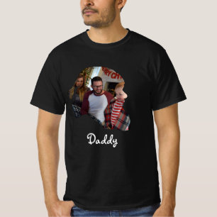 T-shirt Photo de la forme de chapeau de Père Noël Famille