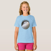 T-shirt Photo de mignon Chien dormant bleu (Devant entier)