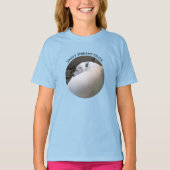 T-shirt Photo de mignon Chien dormant bleu (Devant)