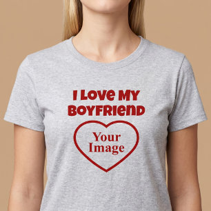 T-shirt Photo de mon petit ami que j'aime