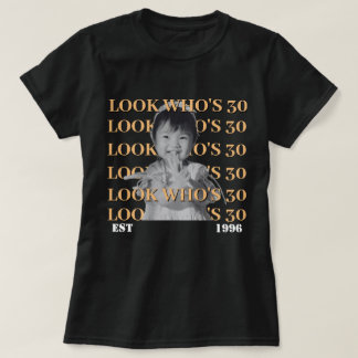 T-shirt Photo de naissance personnalisé vintage