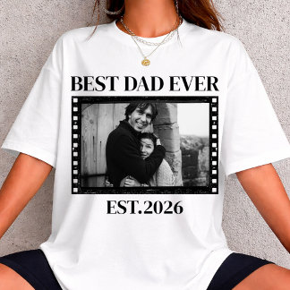 T-shirt Photo de naissance personnalisé vintage nostalgiqu