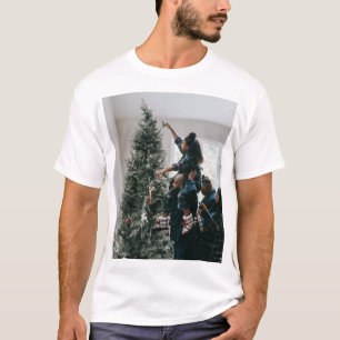T-shirt Photo de Noël de famille personnalisé recto verso