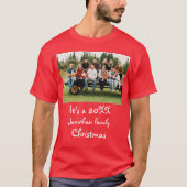 T-shirt Photo de Noël de la famille moderne personnalisée (Devant)