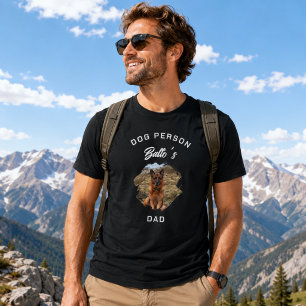 T-shirt Photo de papa chien noir