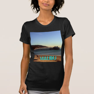 T-shirt Photo de pilier de Malibu et de plage de