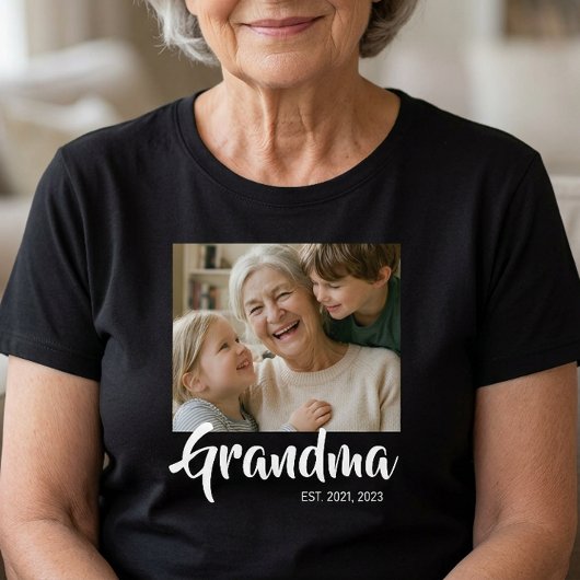 T-shirt Photo de script établi de grand-mère