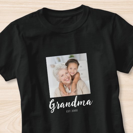 T-shirt Photo de script établi grand-mère