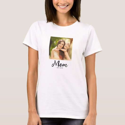 T-shirt Photo de script établi par maman (Devant)