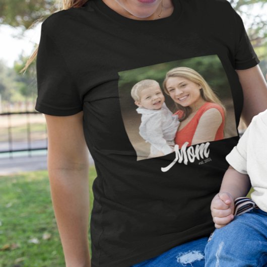 T-shirt Photo de script établi par maman 
