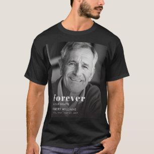 T-shirt Photo de sympathie mémorial noir et blanc moderne