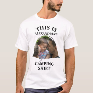 T-shirt Photo de tente de camping personnalisée happy camp