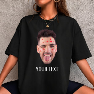 T-shirt Photo de visage amusant personnalisé pour cadeau d
