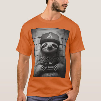 T-shirt Photo d'identité de paresseux Pas rapide Pas furie