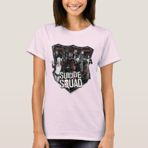 T-shirt Photo d'insigne de groupe du peloton   de suicide