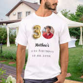 T-shirt photo d'or de 30e anniversaire