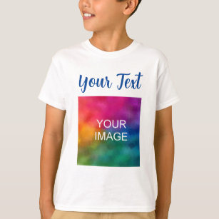 T-shirt Photo du client Texte pour enfants garçons Typogra