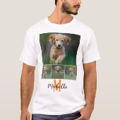 T-shirt Photo du collège Monogramme Nom du script Unisex C (Devant)