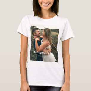 T-shirt Photo du jour de mariage personnalisé