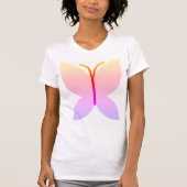 T-shirt Photo du papillon Pastel Gradient (Devant)