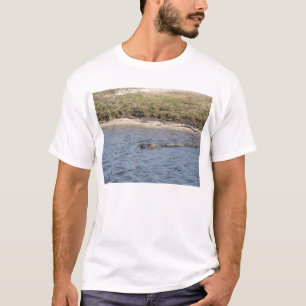 T-shirt Photo d'un Alligator Américain dans l'eau des mara