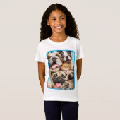 T-Shirt Photo d'un groupe de chiens et de chats (Devant entier)