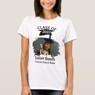 T-shirt Photo éclaboussure moderne diplômé personnalisé pr