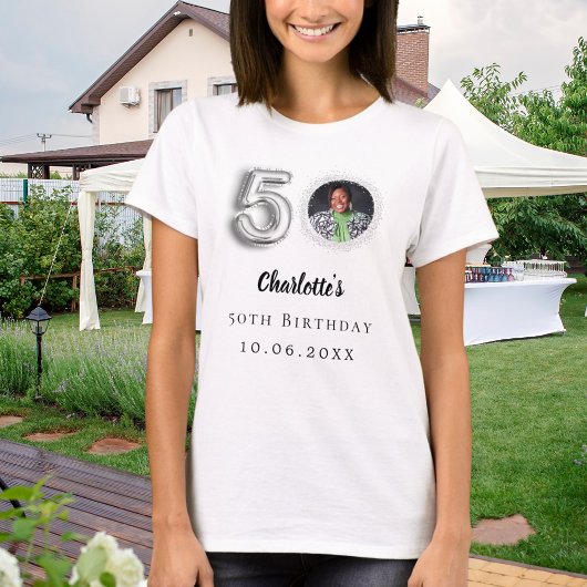 T-shirt photo en argent du 50e anniversaire