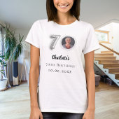 T-shirt photo en argent du 70e anniversaire