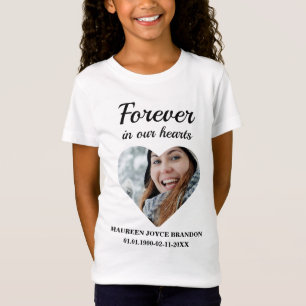 T-Shirt Photo en forme de coeur Pour toujours dans nos coe