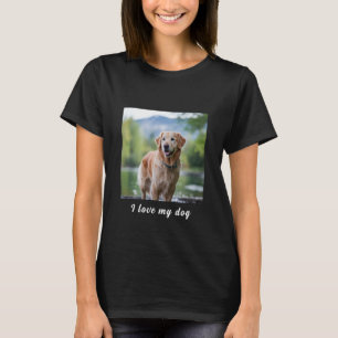 T-shirt Photo et nom personnalisés de l'Amoureux des chien