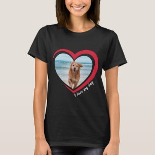 T-shirt Photo et nom personnalisés de l'Amoureux des chien