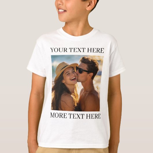 T-shirt Photo et Texte (Devant)