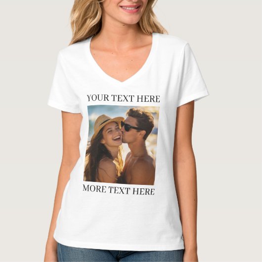 T-shirt Photo et Texte (Devant)