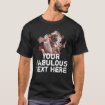 T-shirt Photo et texte de peinture Grungy personnalisée<br><div class="desc">Pointe de peinture personnalisée désordre Photo et texte T-shirt</div>