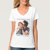 T-shirt Photo et texte personnalisés (Devant)