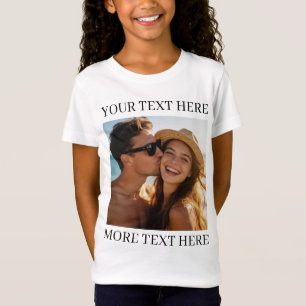 T-Shirt Photo et texte personnalisés