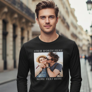 T-shirt Photo et texte personnalisés