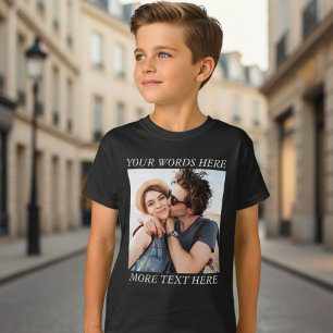 T-shirt Photo et texte personnalisés