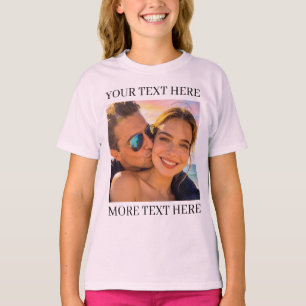 T-shirt Photo et texte personnalisés
