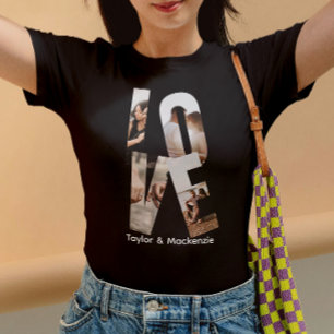 T-shirt Photo Et Texte Personnalisés AMOUR Personnalisé