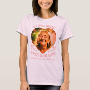 T-shirt photo et texte personnalisés en forme de coeur T-S