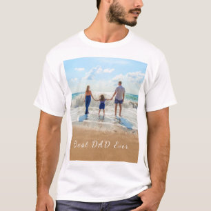 T-shirt Photo et texte personnalisés - Meilleur DAD jamai