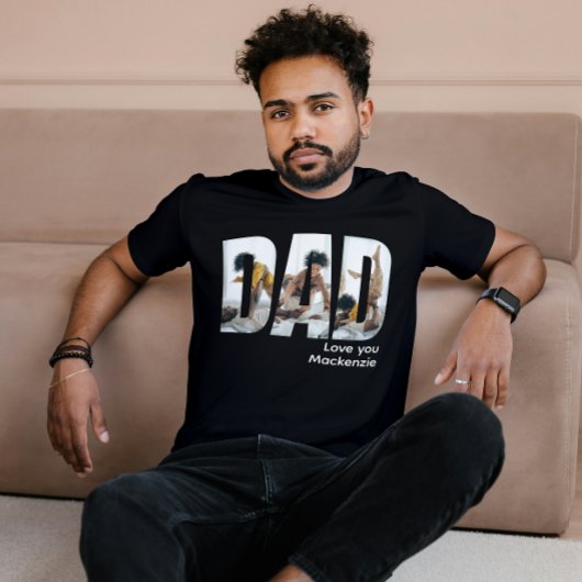 T-shirt Photo Et Texte Personnalisés Papa