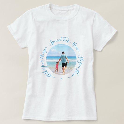 T-shirt Photo et texte personnalisés - Votre propre design (Design devant)