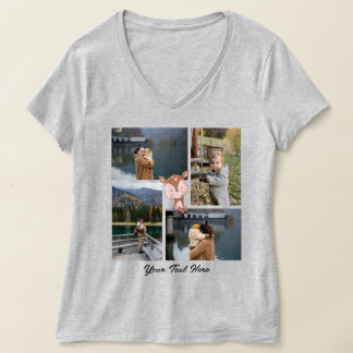 T-shirt Photo Familiale Personnalisée / Texte Cute Animal 